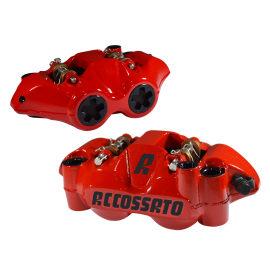 Accossato remklauwen set monoblock steek 108mm incl sinter remblokken racing red