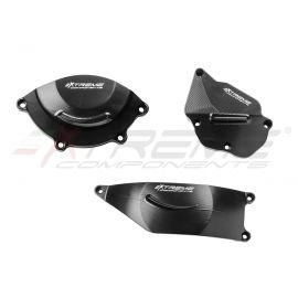Extreme Components ENGINE PROTECTORS IN ALUMINIUM FULLY WHOLE BILLET WITH 3D MACHINING 3 PIECE FOR KAWASAKI ZX 10 R (2011/2021) (PICK UP + ALTERNATOR + CLUTCH)